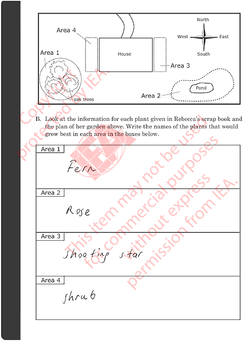 Garden Item 3b Sample Answer